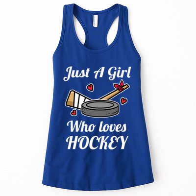 Just A Who Loves Hockey Ice Hockey Jersey Meaningful Gift Womens Tank Top