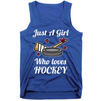 Just A Who Loves Hockey Ice Hockey Jersey Meaningful Gift Tank Top