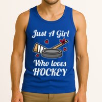 Just A Who Loves Hockey Ice Hockey Jersey Meaningful Gift Tank Top