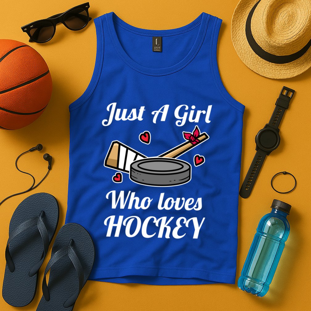 Just A Who Loves Hockey Ice Hockey Jersey Meaningful Gift Tank Top