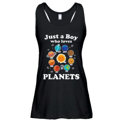 Just A Who Loves Planets Solar System Space Science Ladies Essential Flowy Tank