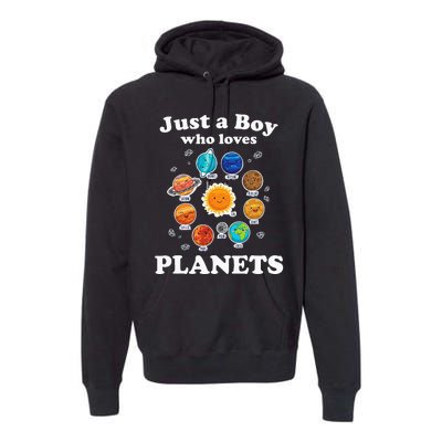 Just A Who Loves Planets Solar System Space Science Premium Hoodie