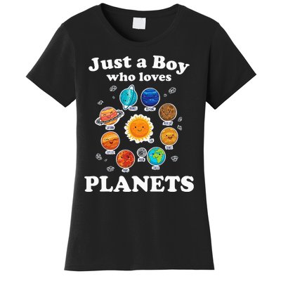 Just A Who Loves Planets Solar System Space Science Women's T-Shirt