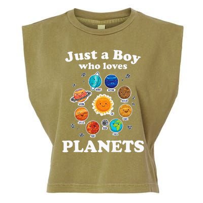 Just A Who Loves Planets Solar System Space Science Garment-Dyed Women's Muscle Tee