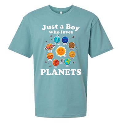 Just A Who Loves Planets Solar System Space Science Sueded Cloud Jersey T-Shirt