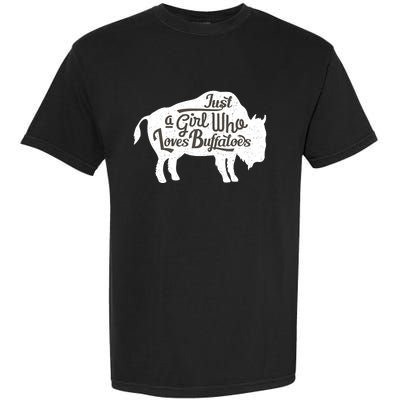 Just A  Who Loves Buffaloes Buffalo Bison Lover  Garment-Dyed Heavyweight T-Shirt