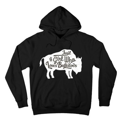 Just A  Who Loves Buffaloes Buffalo Bison Lover  Hoodie