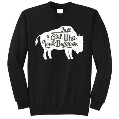 Just A  Who Loves Buffaloes Buffalo Bison Lover  Sweatshirt