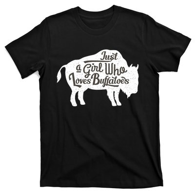 Just A  Who Loves Buffaloes Buffalo Bison Lover  T-Shirt