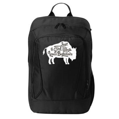 Just A  Who Loves Buffaloes Buffalo Bison Lover  City Backpack