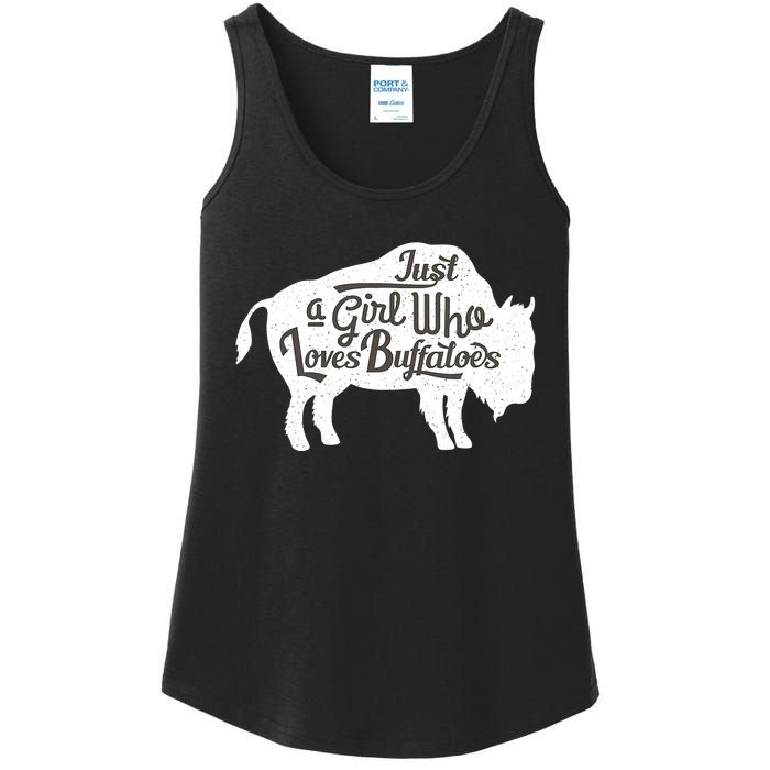 Just A  Who Loves Buffaloes Buffalo Bison Lover  Ladies Essential Tank