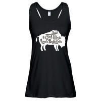 Just A  Who Loves Buffaloes Buffalo Bison Lover  Ladies Essential Flowy Tank