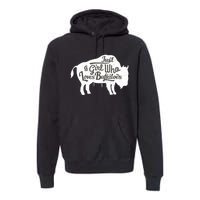 Just A  Who Loves Buffaloes Buffalo Bison Lover  Premium Hoodie