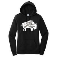 Just A  Who Loves Buffaloes Buffalo Bison Lover  Women's Pullover Hoodie