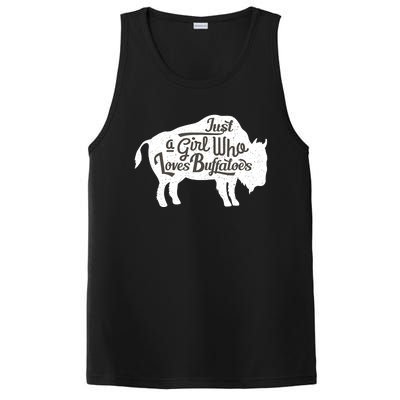 Just A  Who Loves Buffaloes Buffalo Bison Lover  PosiCharge Competitor Tank