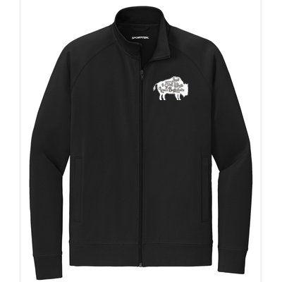 Just A  Who Loves Buffaloes Buffalo Bison Lover  Stretch Full-Zip Cadet Jacket