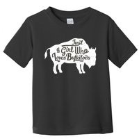 Just A  Who Loves Buffaloes Buffalo Bison Lover  Toddler T-Shirt