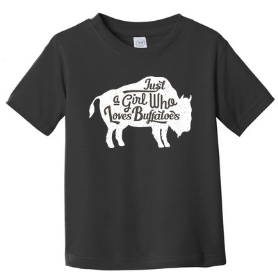 Just A  Who Loves Buffaloes Buffalo Bison Lover  Toddler T-Shirt