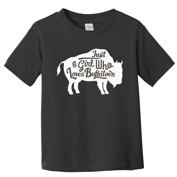 Just A  Who Loves Buffaloes Buffalo Bison Lover  Toddler T-Shirt