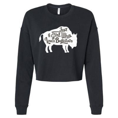 Just A  Who Loves Buffaloes Buffalo Bison Lover  Cropped Pullover Crew