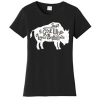 Just A  Who Loves Buffaloes Buffalo Bison Lover  Women's T-Shirt