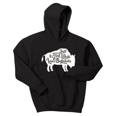 Just A  Who Loves Buffaloes Buffalo Bison Lover  Kids Hoodie