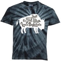 Just A  Who Loves Buffaloes Buffalo Bison Lover  Kids Tie-Dye T-Shirt