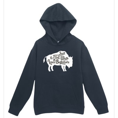 Just A  Who Loves Buffaloes Buffalo Bison Lover  Urban Pullover Hoodie