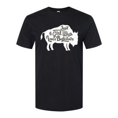 Just A  Who Loves Buffaloes Buffalo Bison Lover  Softstyle CVC T-Shirt