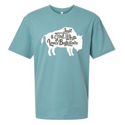 Just A  Who Loves Buffaloes Buffalo Bison Lover  Sueded Cloud Jersey T-Shirt