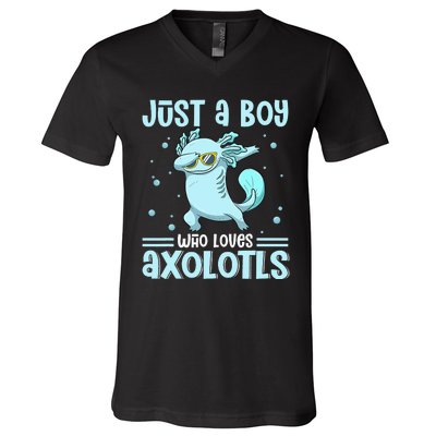 Just a  Who Loves Axolotls V-Neck T-Shirt