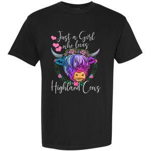 Just a Who Loves Highland Cows gift farmer Garment-Dyed Heavyweight T-Shirt