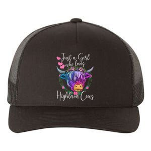 Just a Who Loves Highland Cows gift farmer Yupoong Adult 5-Panel Trucker Hat