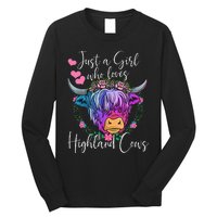 Just a Who Loves Highland Cows gift farmer Long Sleeve Shirt