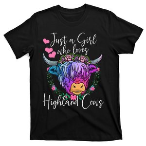 Just a Who Loves Highland Cows gift farmer T-Shirt