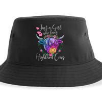 Just a Who Loves Highland Cows gift farmer Sustainable Bucket Hat