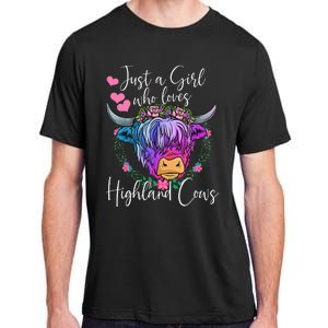 Just a Who Loves Highland Cows gift farmer Adult ChromaSoft Performance T-Shirt