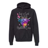 Just a Who Loves Highland Cows gift farmer Premium Hoodie