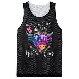 Just a Who Loves Highland Cows gift farmer Mesh Reversible Basketball Jersey Tank