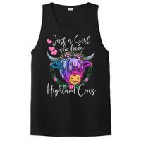 Just a Who Loves Highland Cows gift farmer PosiCharge Competitor Tank