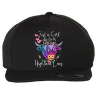 Just a Who Loves Highland Cows gift farmer Wool Snapback Cap