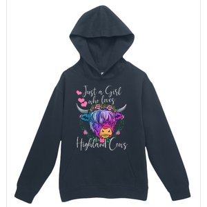 Just a Who Loves Highland Cows gift farmer Urban Pullover Hoodie