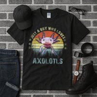 Just A  Who Loves Axolotls Funny Axolotl Gift for Boys Tall T-Shirt