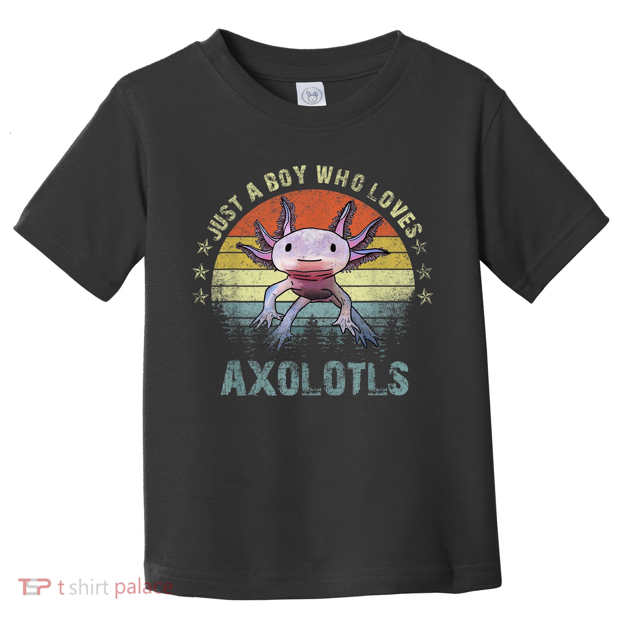 Just A  Who Loves Axolotls Funny Axolotl Gift for Boys Toddler T-Shirt