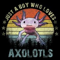 Just A  Who Loves Axolotls Funny Axolotl Gift for Boys Zip Tote Bag