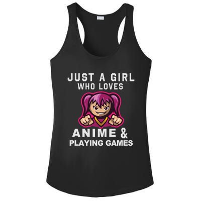 Just A Who Loves Anime And Playing Games Funny Gift Ladies PosiCharge Competitor Racerback Tank