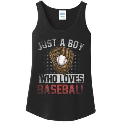 Just A  Who Loves Baseball Ladies Essential Tank