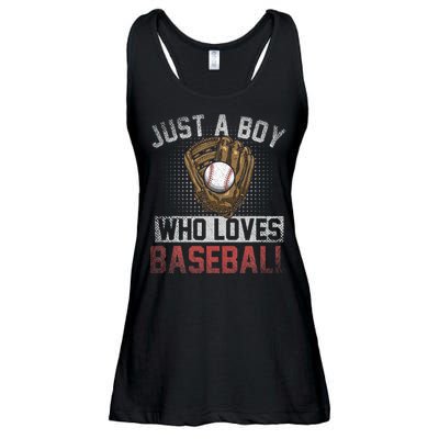 Just A  Who Loves Baseball Ladies Essential Flowy Tank