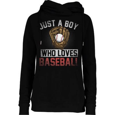 Just A  Who Loves Baseball Womens Funnel Neck Pullover Hood