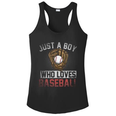 Just A  Who Loves Baseball Ladies PosiCharge Competitor Racerback Tank